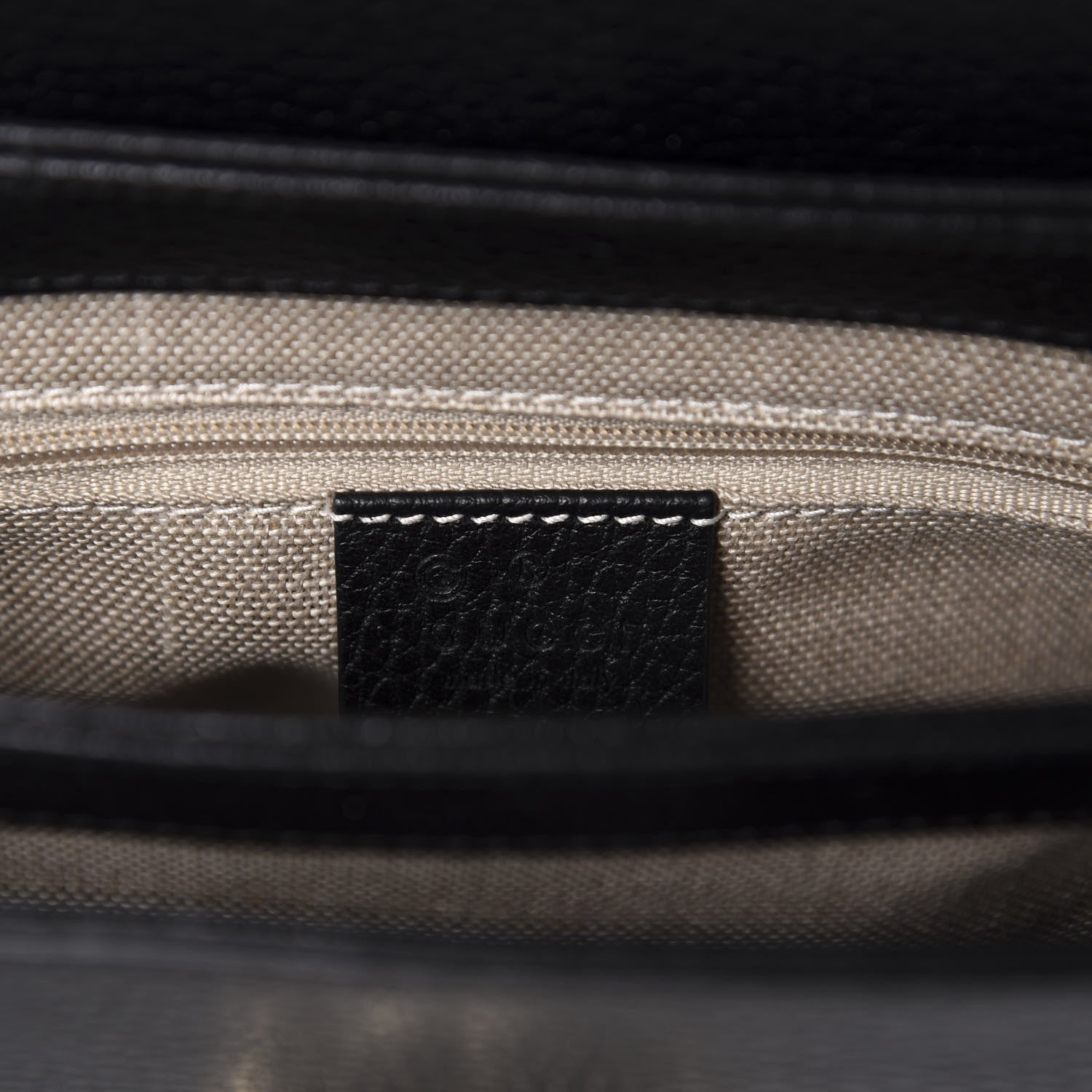 Gucci Dollar Calfskin Interlocking G Crossbody Bag Black 7 of 9