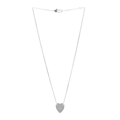 Gucci Sterling Silver Trademark Heart Pendant Necklace 3 of 5