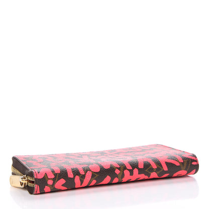 Louis Vuitton Monogram Graffiti Zippy Wallet Fuchsia 4 of 17