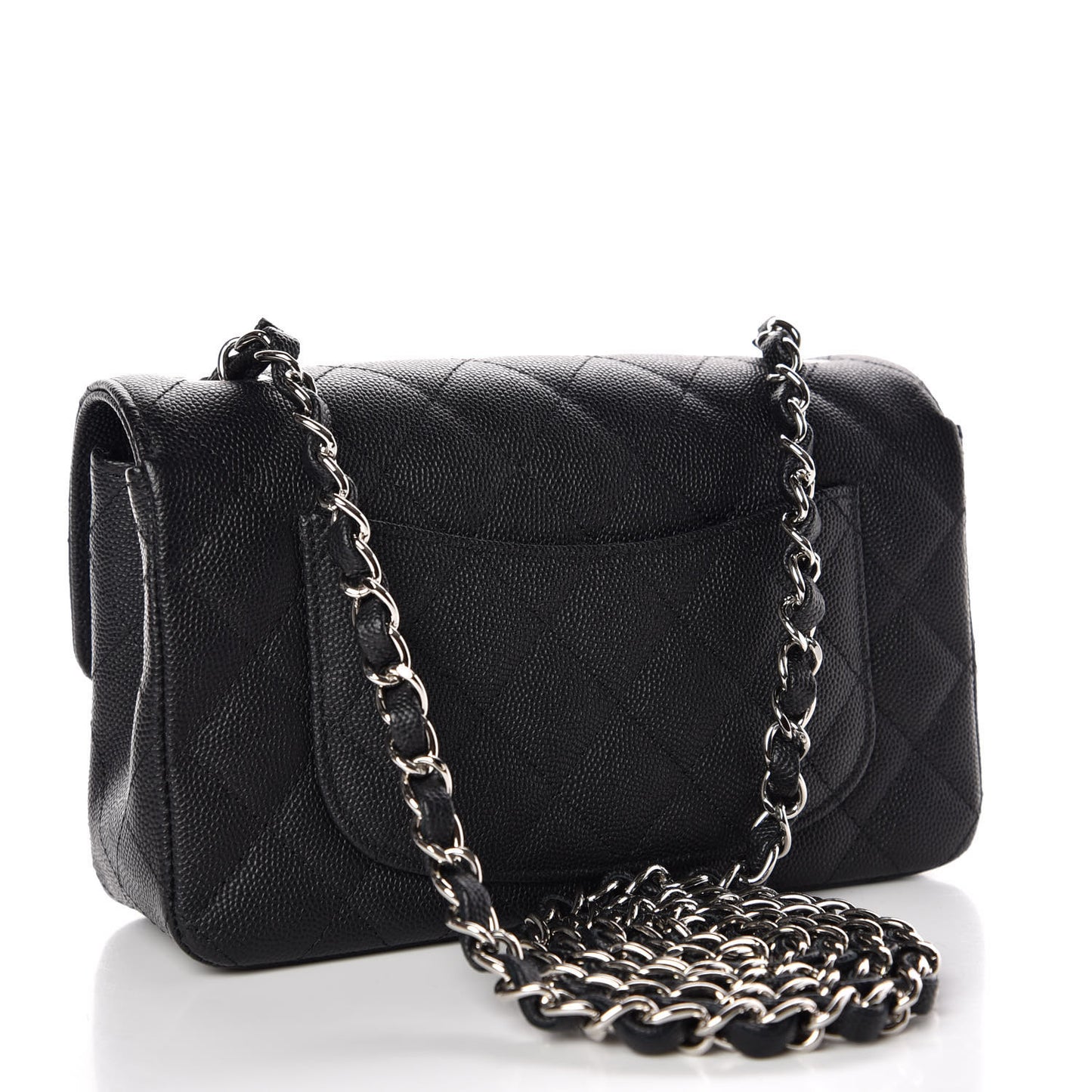 Caviar Quilted Mini Rectangular Flap Black