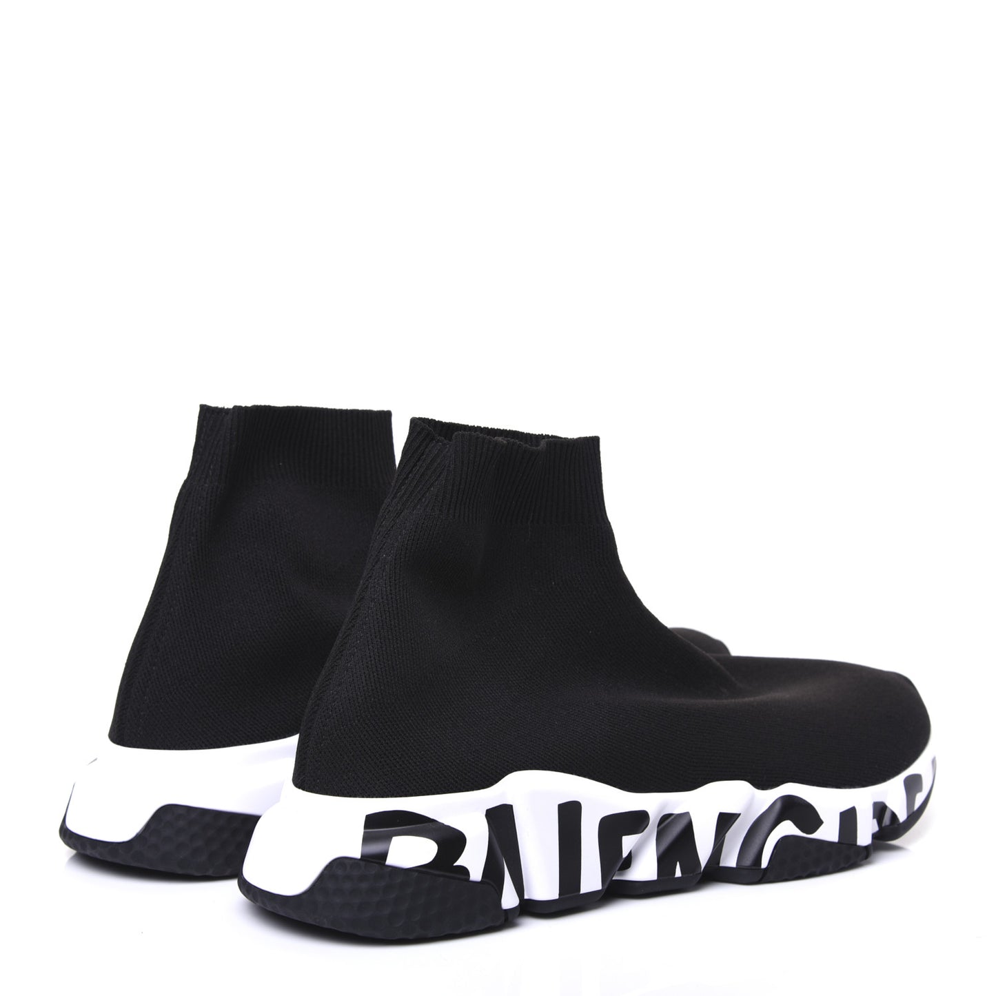 Neoprene Knit Womens Speed Graffiti Sneakers 41 Black White