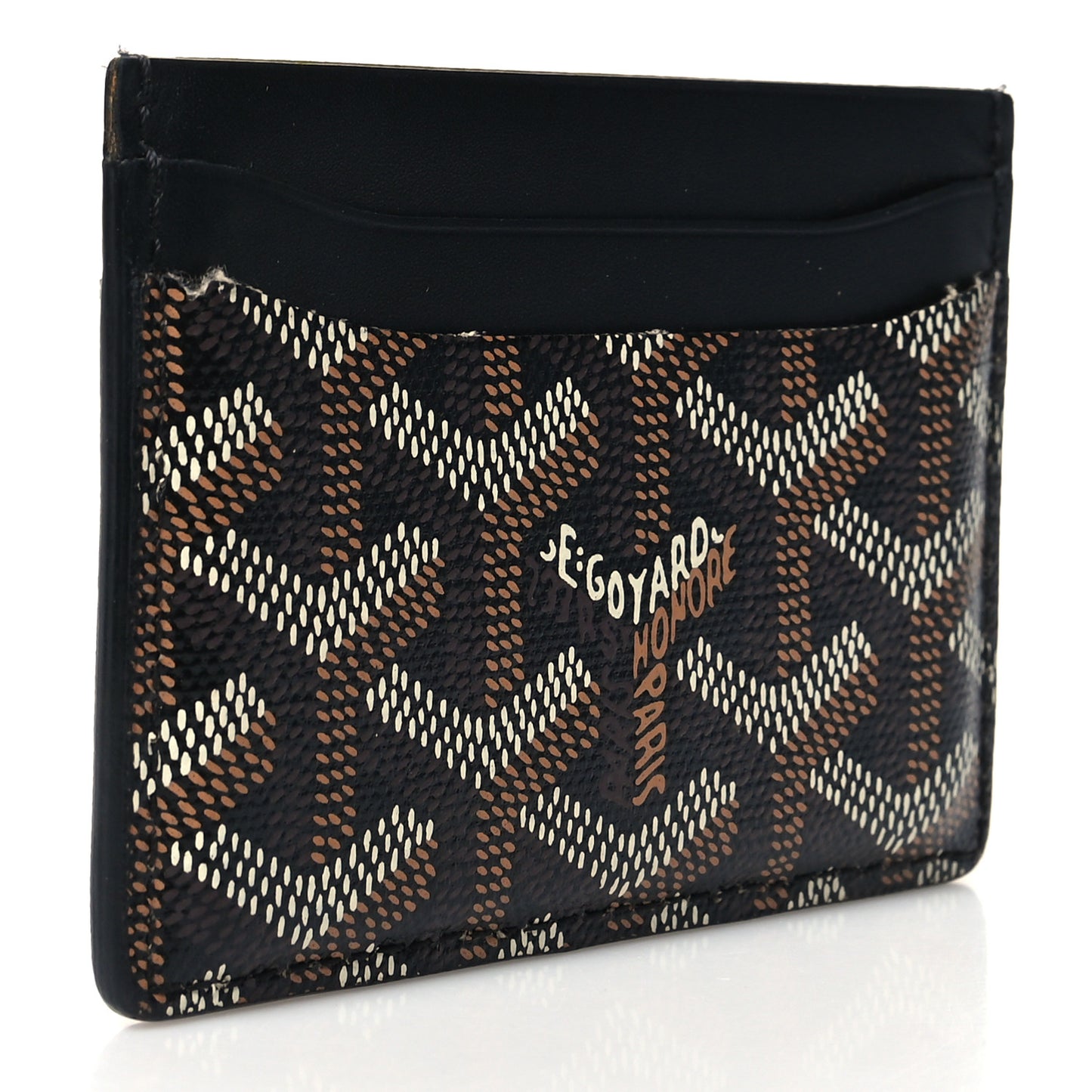 Goyardine Saint Sulpice Card Holder Black