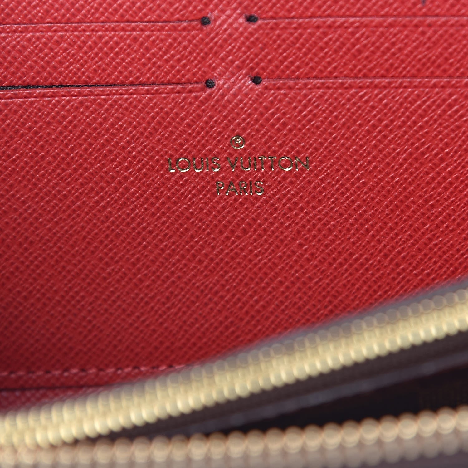 Louis Vuitton Damier Ebene Clemence Wallet Cherry 6 of 11