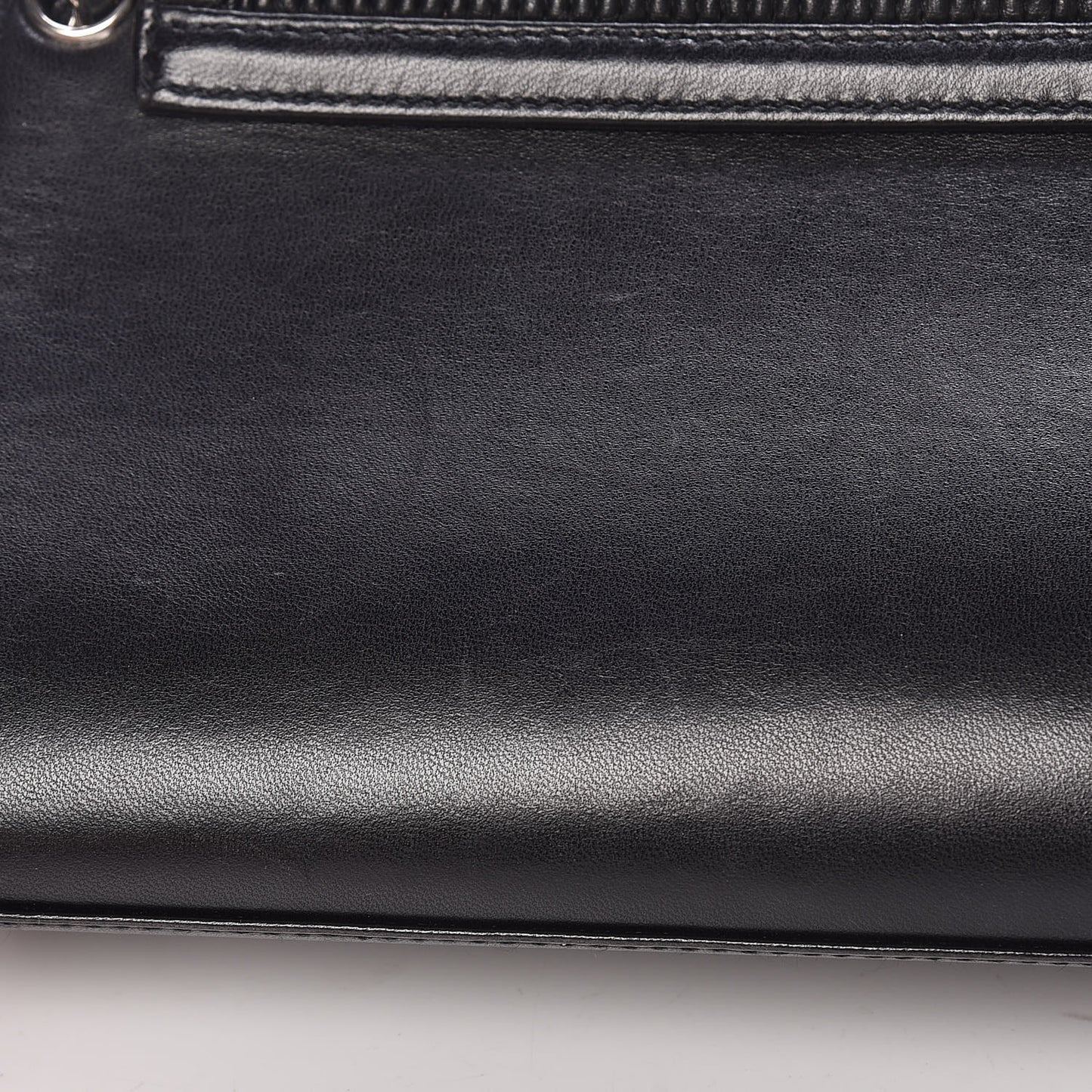 Lambskin Mademoiselle Accordion Flap Black