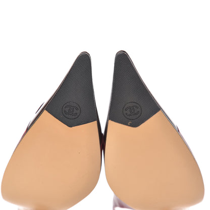 Chanel Calfskin Camellia Slingback Pumps 37.5 Red Black 8 of 8