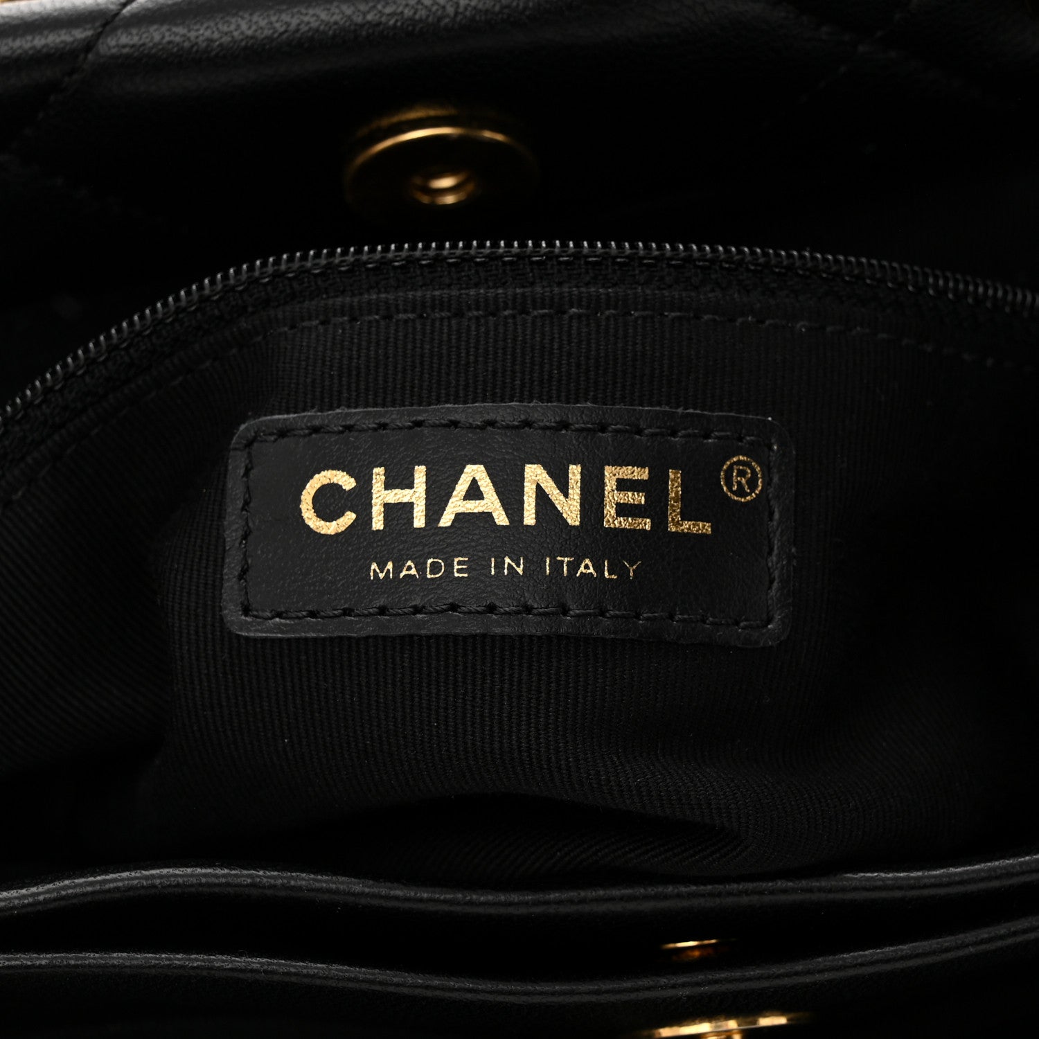 Chanel Lambskin Quilted Small Shopping Bag Black 6 of 10