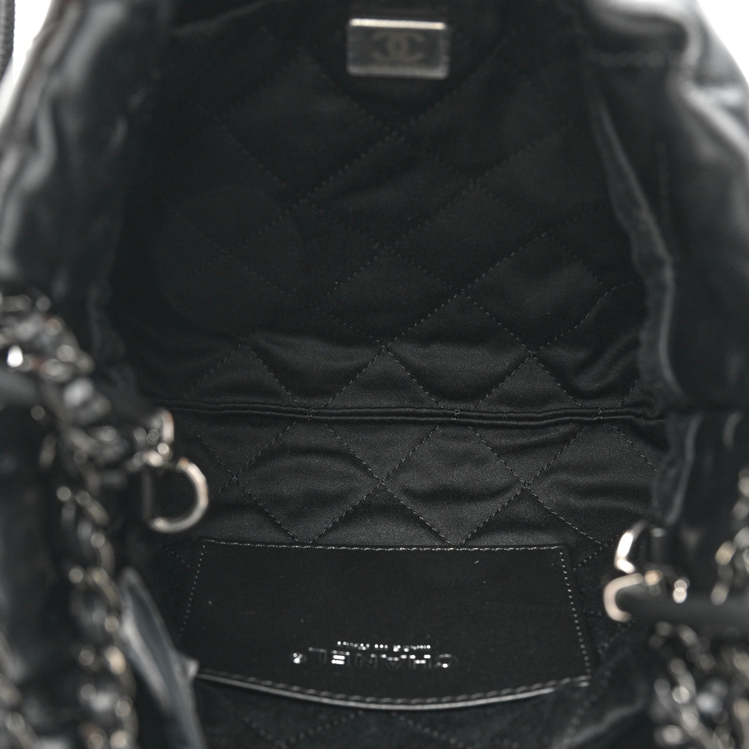 Chanel Shiny Calfskin Quilted Mini Chanel 22 So Black 5 of 10