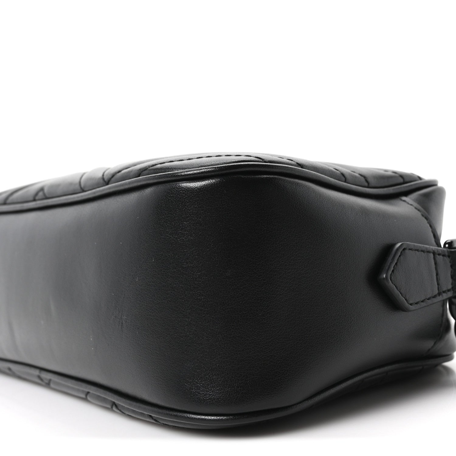 Gucci Calfskin Matelasse Monochrome Small GG Marmont Chain Shoulder Bag Black 10 of 10