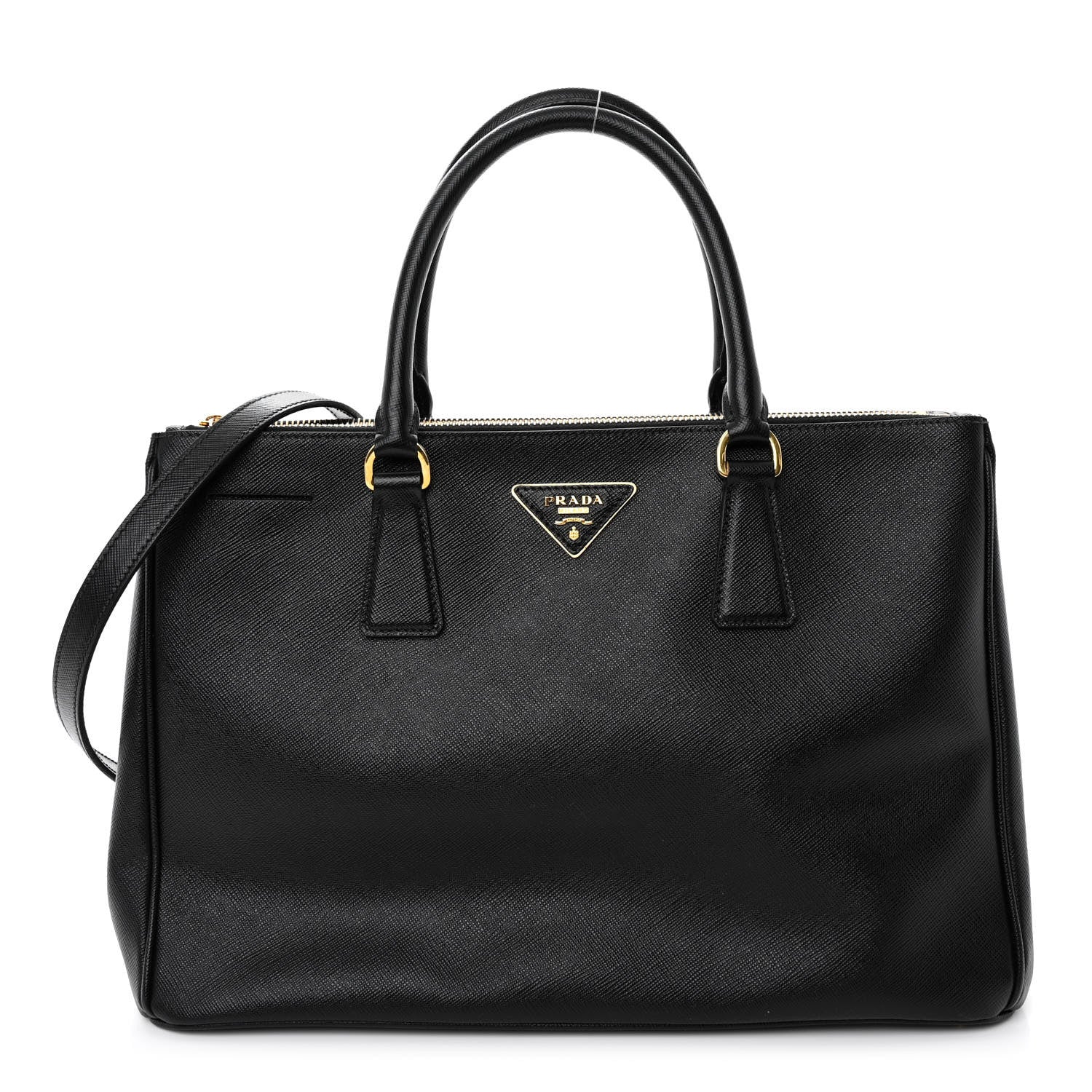 Prada Saffiano Medium Galleria Double Zip Tote Black 1 of 11