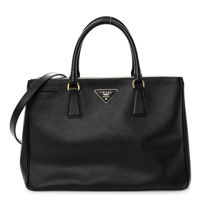 Prada Saffiano Medium Galleria Double Zip Tote Black 1 of 11