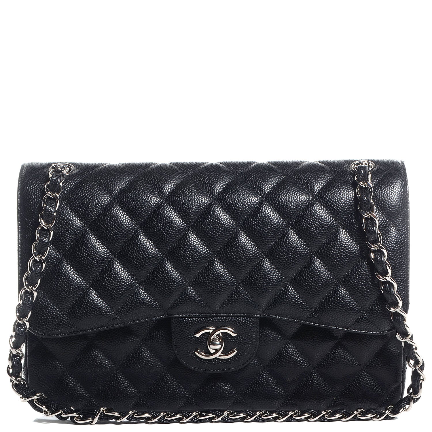Chanel Caviar Quilted Jumbo Double Flap Black 1 of 10
