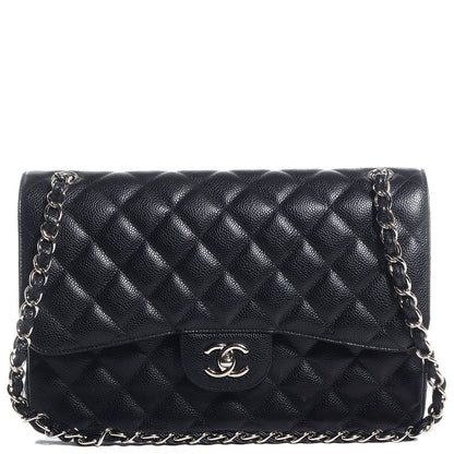 Chanel Caviar Quilted Jumbo Double Flap Black 1 of 10