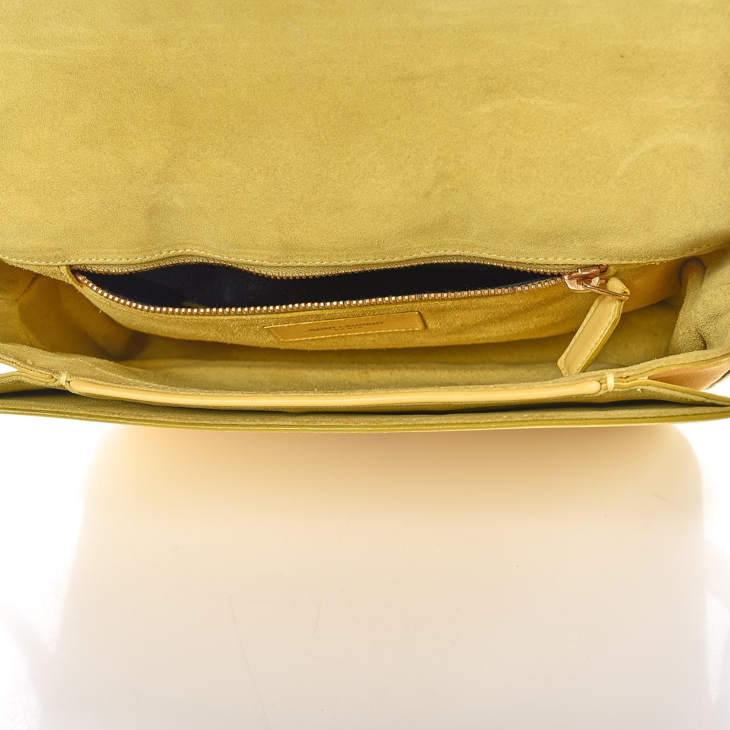 Saint Laurent Calfskin Classic Y Satchel Yellow 5 of 15