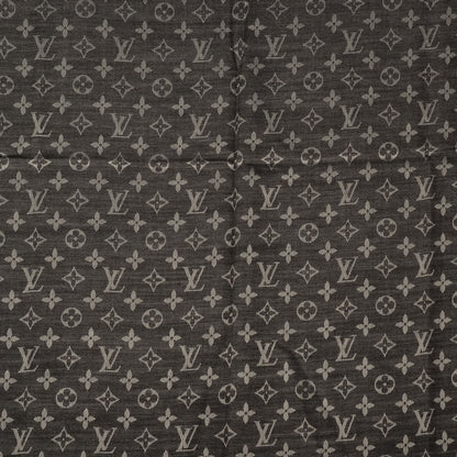 Louis Vuitton Silk Wool Monogram Denim Shawl Black 1 of 5