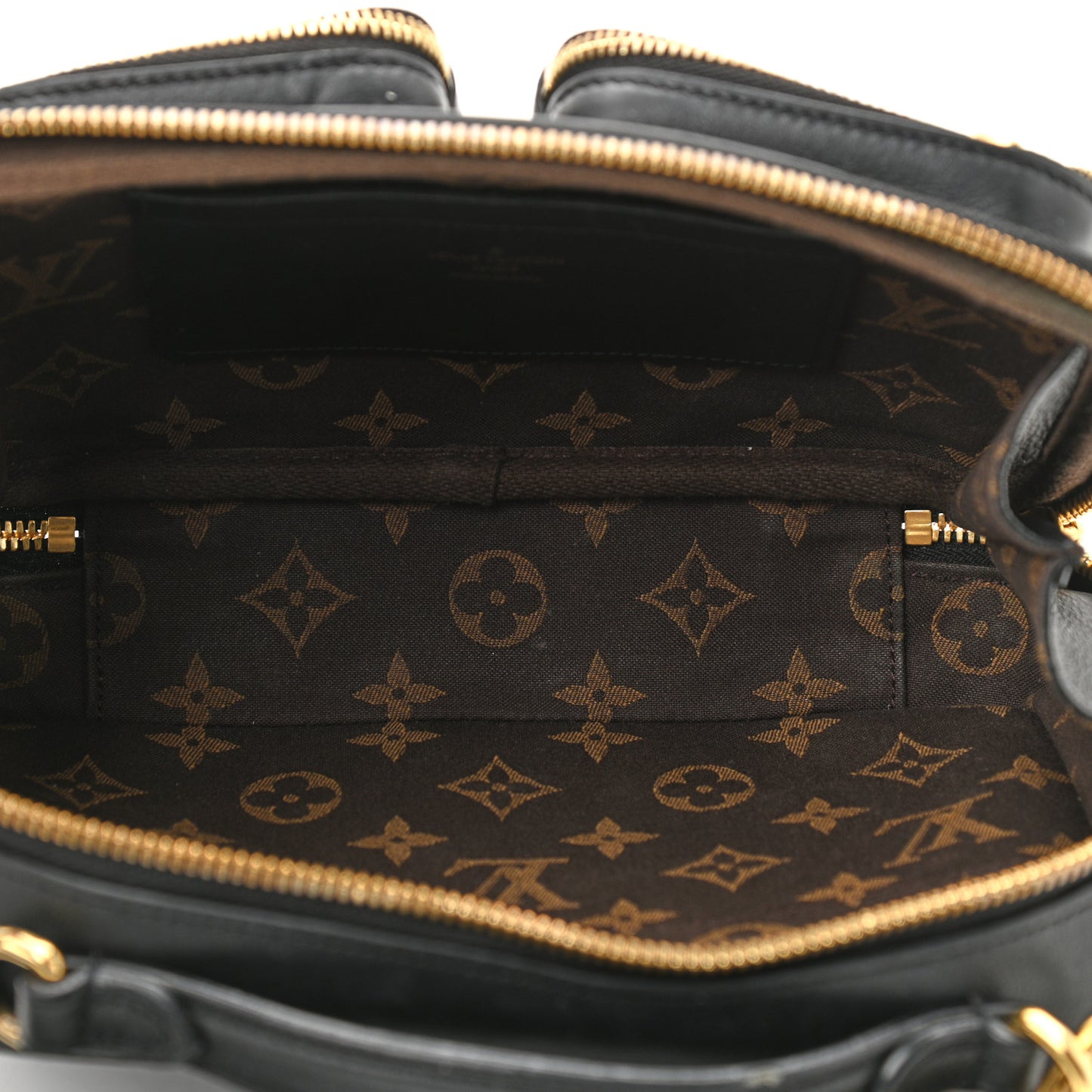 Calfskin Monogram Embossed Utility Crossbody Black