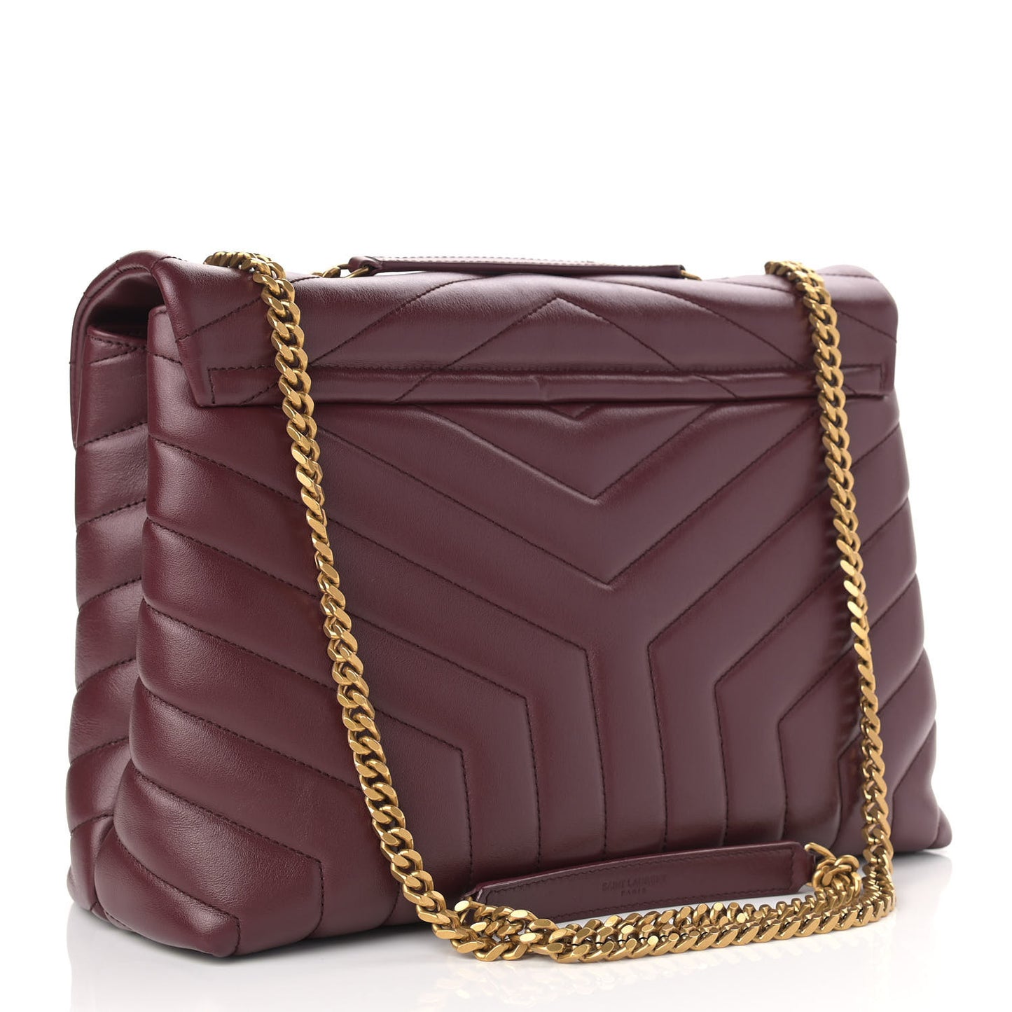 Calfskin Y Quilted Monogram Medium Loulou Chain Satchel Palissandre