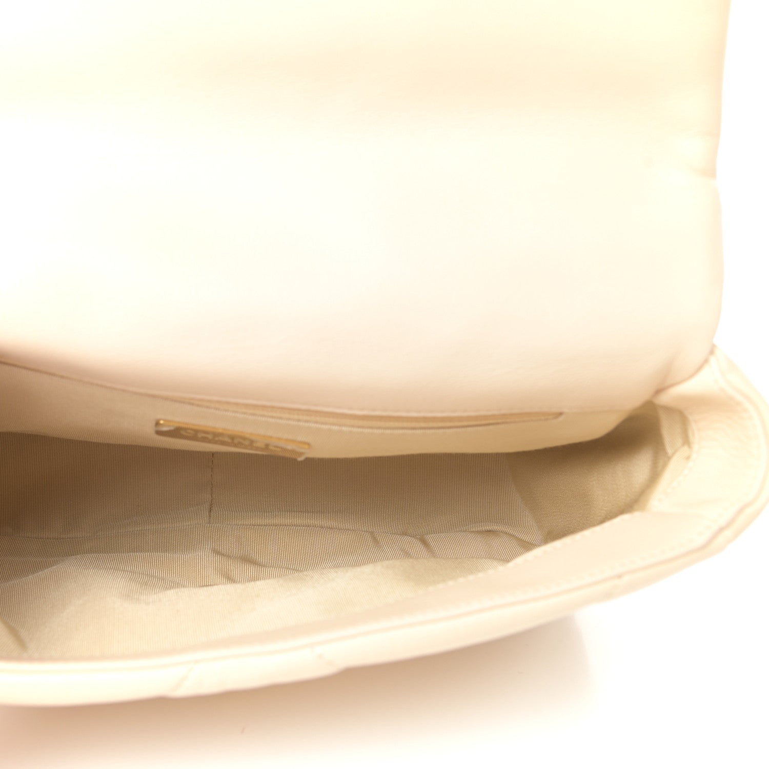 Chanel Goatskin Quilted Medium Chanel 19 Flap Beige 5 of 11