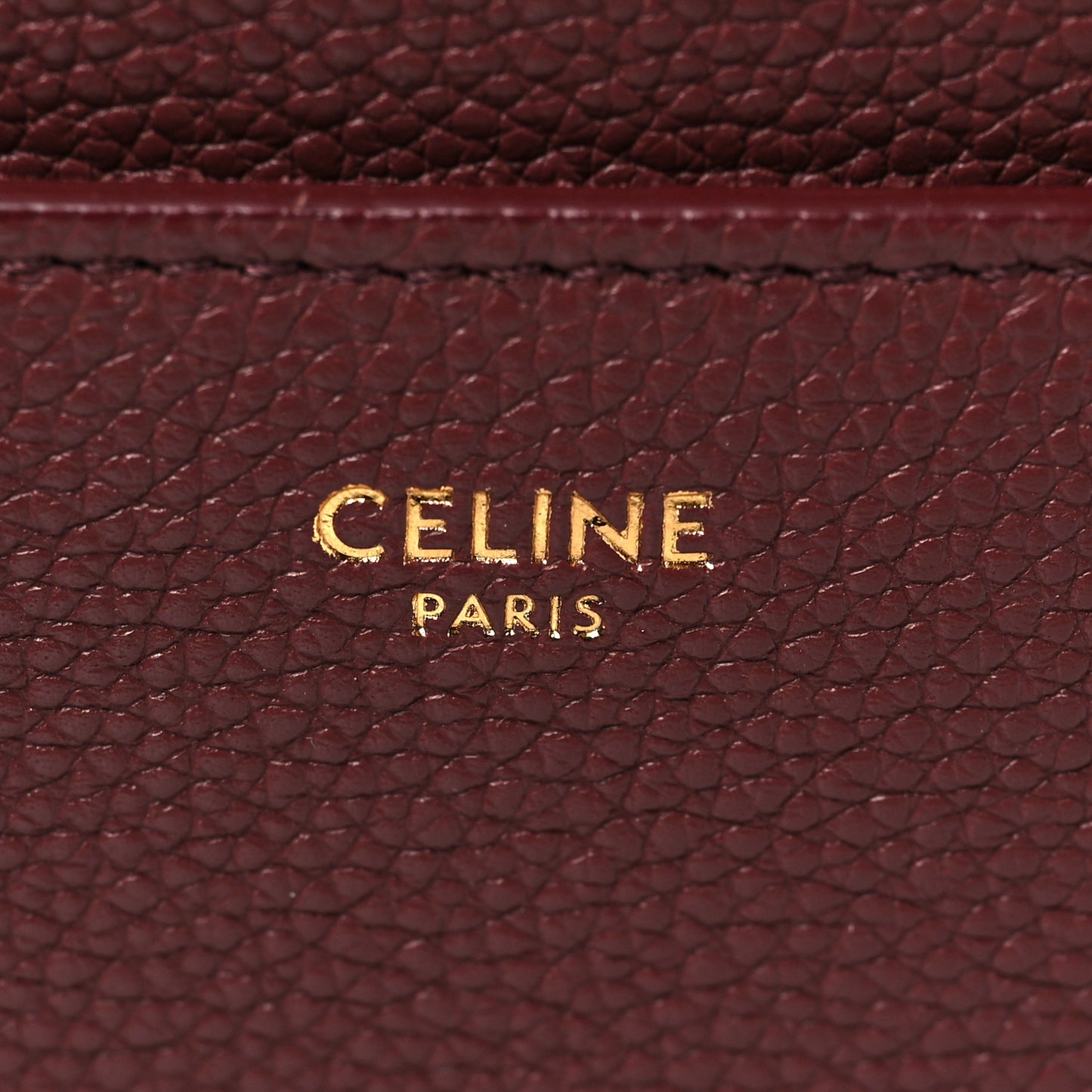 Soft Grained Calfskin Sangle Bucket Bag Burgundy