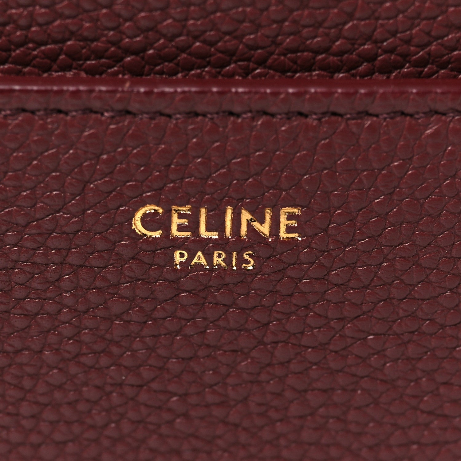 Celine Soft Grained Calfskin Sangle Bucket Bag Burgundy 6 of 9