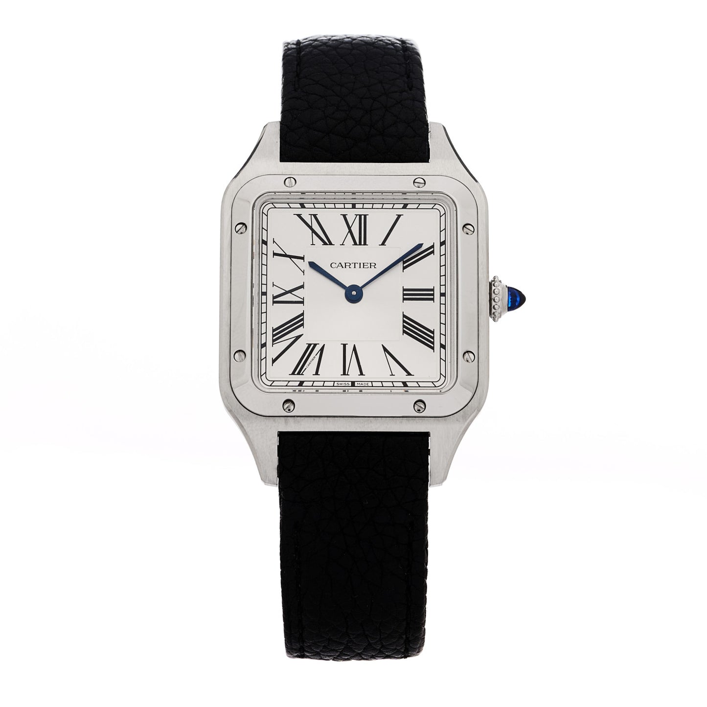 Stainless Steel Calfskin 31.4mm Santos Dumont Quartz Watch