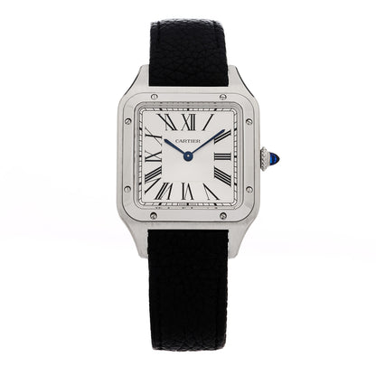Cartier Stainless Steel Calfskin 31.4mm Santos Dumont Quartz Watch 1 of 5