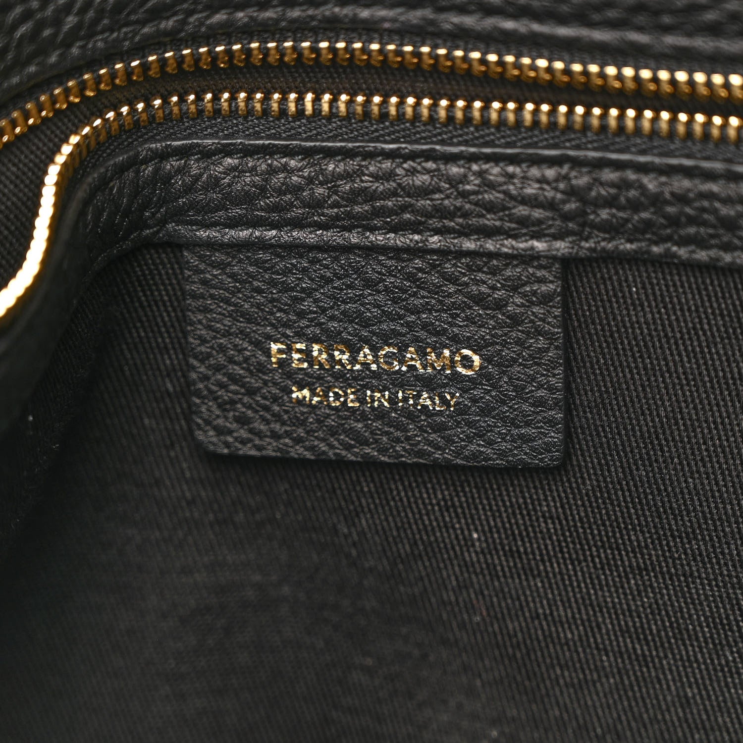 Salvatore Ferragamo Grained Calfskin Medium Star Tote Black 6 of 14
