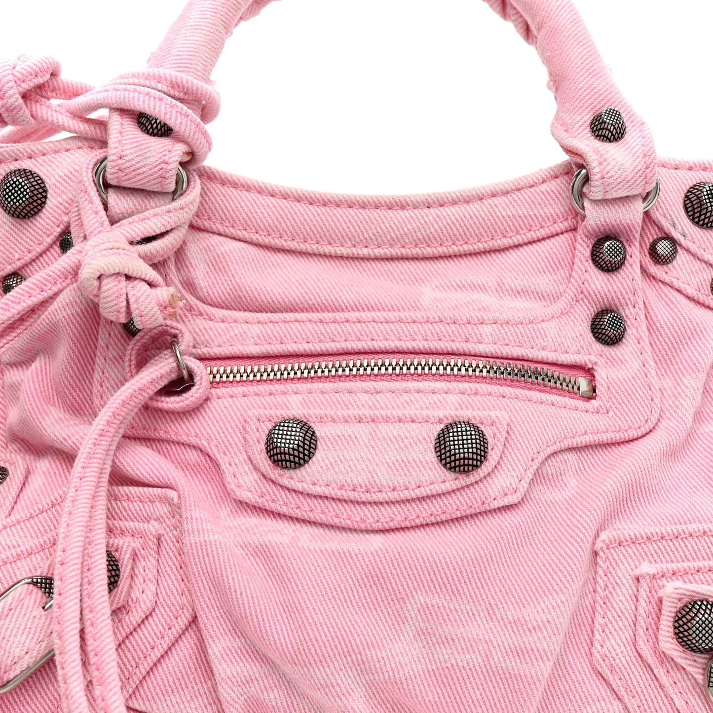 Denim BB Monogram Neo Cagole Handbag XS Pink