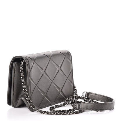 Chanel Metallic Calfskin Mini Propeller Flap Charcoal 3 of 13