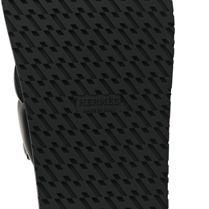 Hermes Nappa Extra Sandals 39 Black 6 of 9