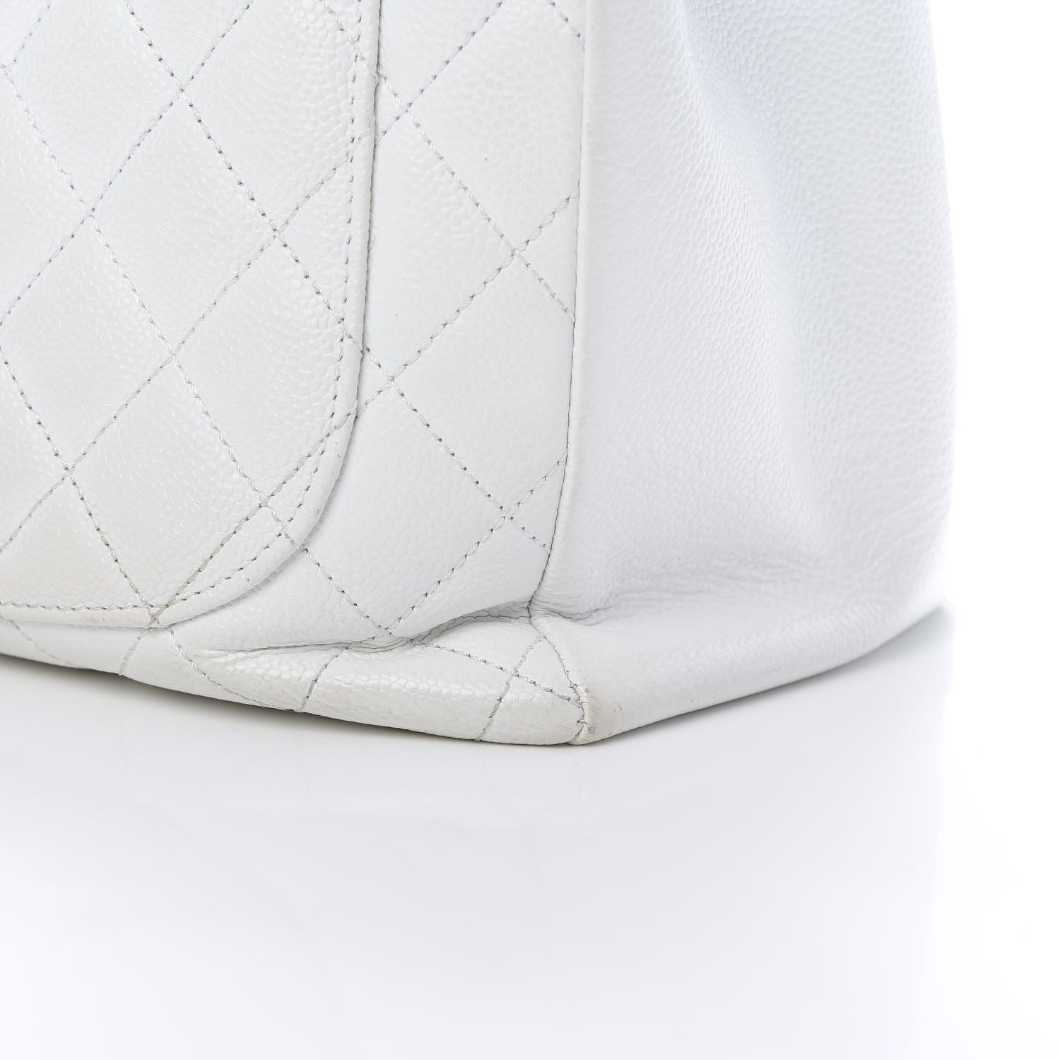 Chanel Caviar Quilted Grand Shopping Tote GST White 13 of 16