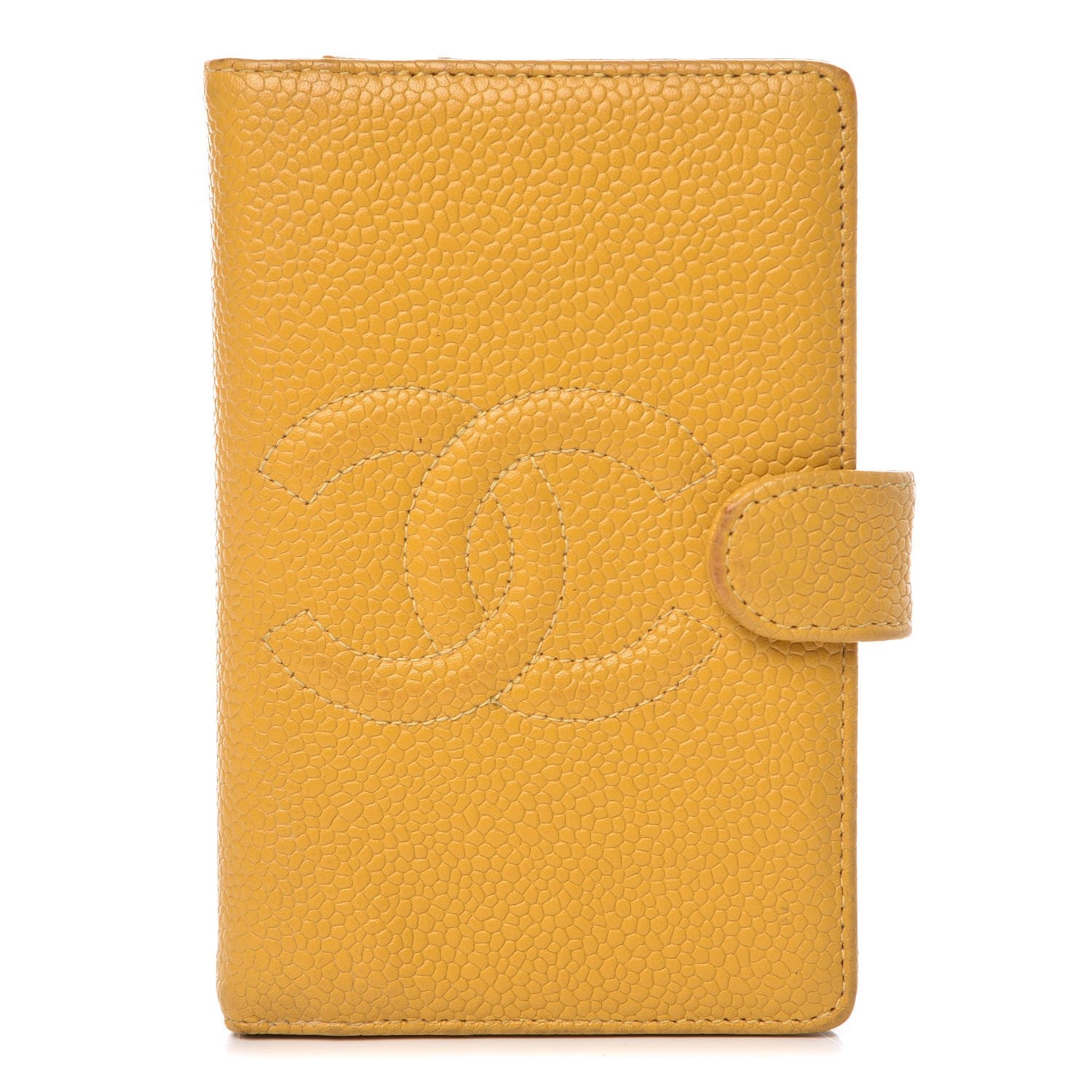 Chanel Caviar CC Mini Ring Agenda Planner Yellow 1 of 16