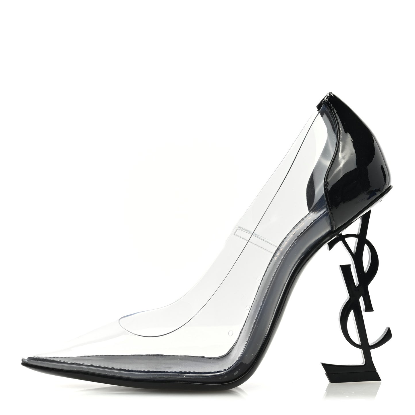Patent Calfskin PVC Opyum 110 Pump 37 Black Transparent