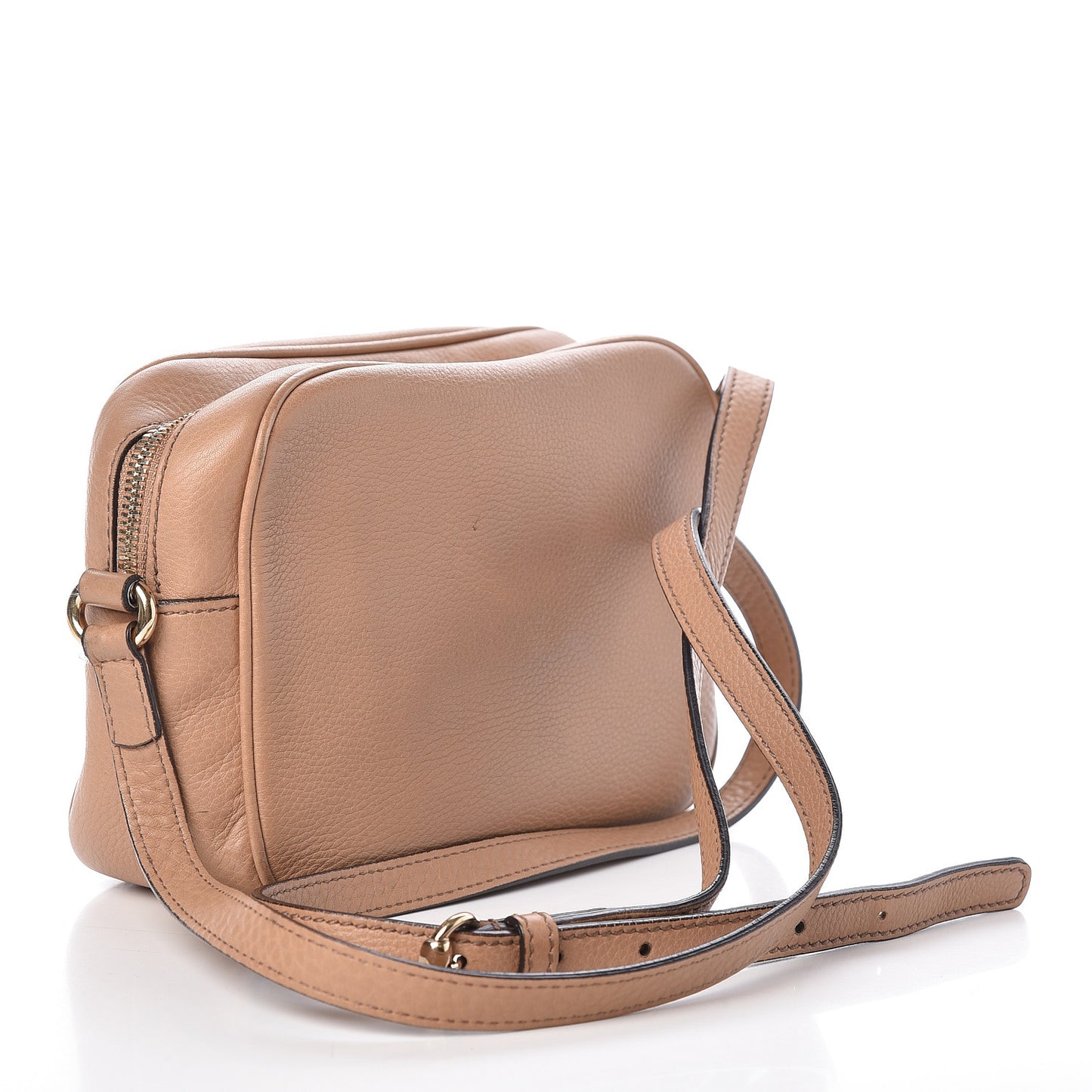 Pebbled Calfskin Small Soho Disco Bag Camelia
