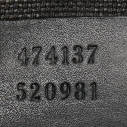 Gucci GG Supreme Monogram Appia Calfskin Web Flat Messenger Bag Black Grey 7 of 12