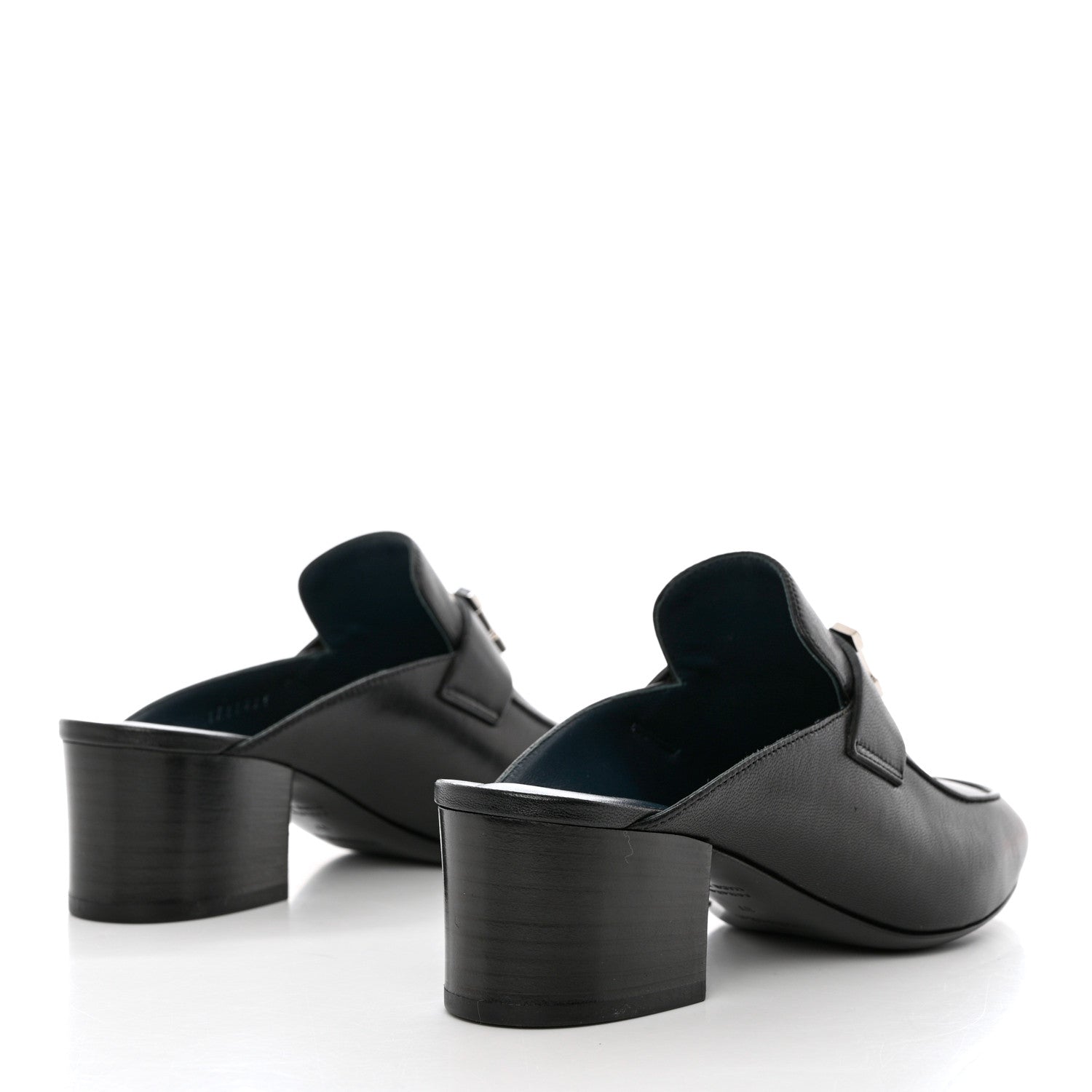 Hermes Goatskin Paradis Mules 37 Black 4 of 12