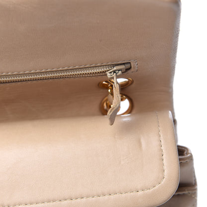 Chanel Lambskin Quilted Small Double Flap Beige 16 of 19