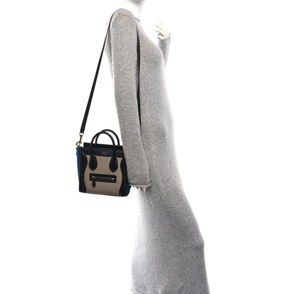 Celine Bullhide Calfskin Nubuck Nano Tri-Color Luggage Light Taupe 2 of 9