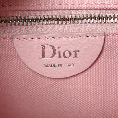 Christian Dior Cotton Toile De Jouy Oblique Embroidered Dior Medaillon Small Book Tote With Strap Soupir Pink White 6 of 10