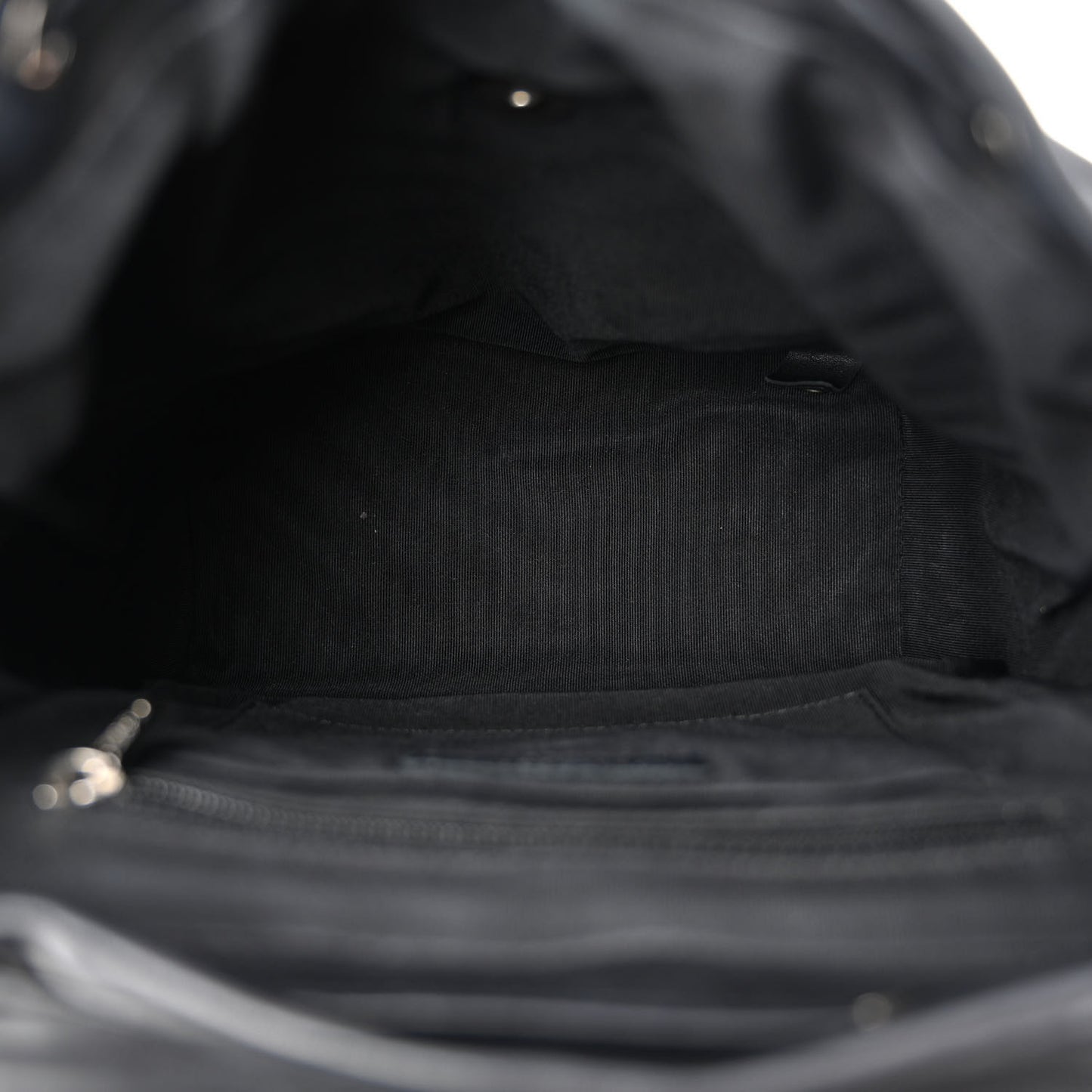 Calfskin Chevron Quilted Small Urban Spirit Backpack Black