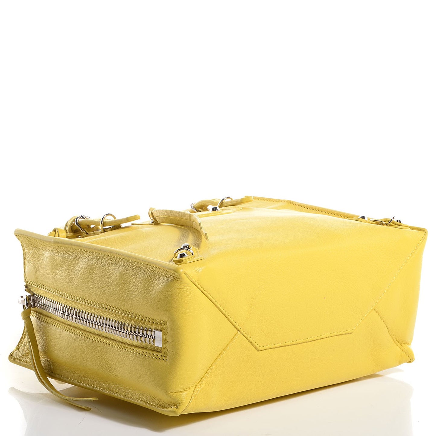 Calfskin Papier Mini A4 Tote Jaune Soleil