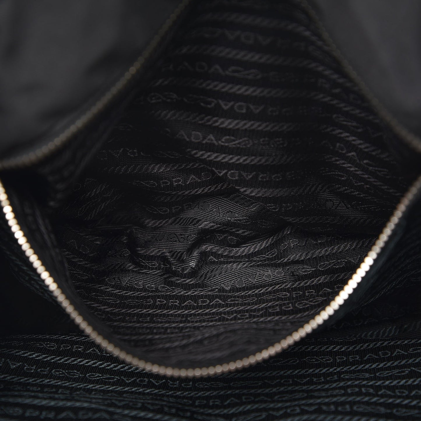 Tessuto Nylon Calfskin Crocodile Embossed Tote Nero Black