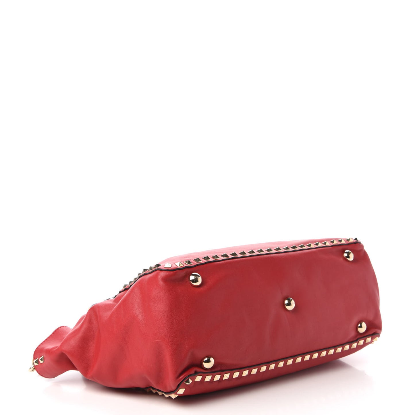 Vitello Medium Rockstud Tote Rosso Valentino