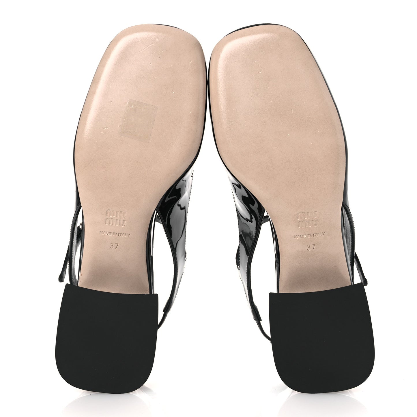 Vernice Slingback Mary Jane Pumps 37 Black