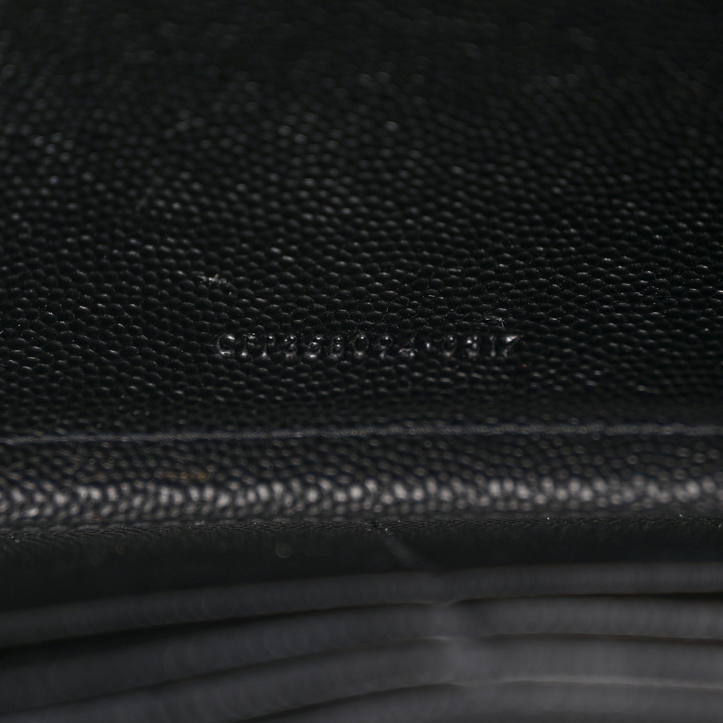Grain De Poudre Matelasse Chevron Monogram Zip Around Wallet Black