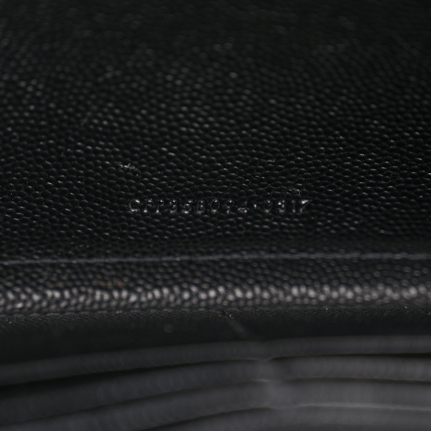 Saint Laurent Grain De Poudre Matelasse Chevron Monogram Zip Around Wallet Black 7 of 8