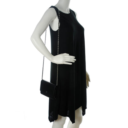 Chanel Caviar Chevron Wallet On Chain WOC Black 2 of 8