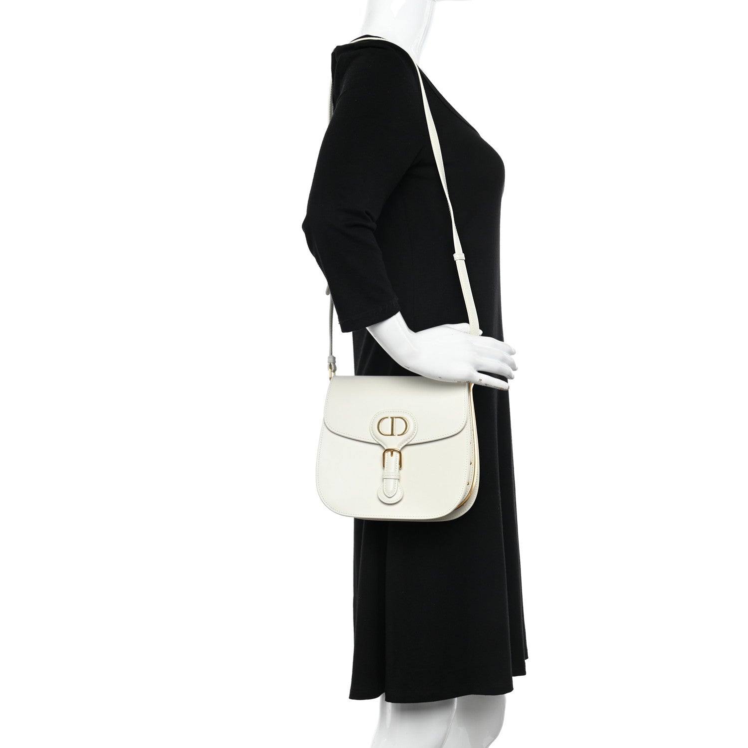Christian Dior Box Calfskin Medium Bobby Frame Flap Latte 2 of 9