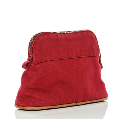 Hermes Cotton Bolide Travel Cosmetic Pouch Rouge 3 of 7