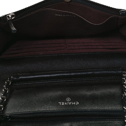 Chanel Lambskin Quilted Wallet On Chain WOC Black 5 of 15