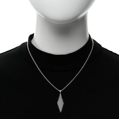 Tiffany Sterling Silver Diamond Mesh Pendant Necklace 2 of 7